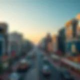 Panoramic view of Khalid Bin Waleed Road showcasing its vibrant urban structure