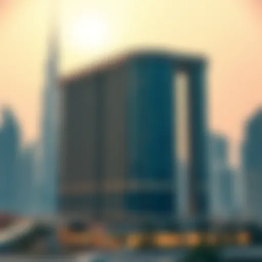 Architectural Excellence of the Lootah Building A stunning view of the Lootah Building showcasing its unique architectural design against the Dubai skyline.