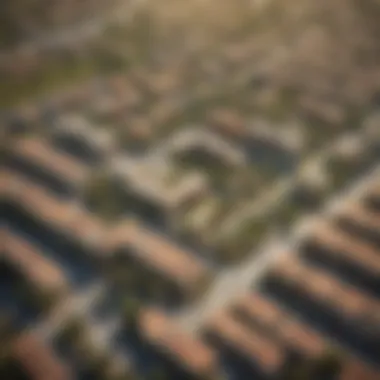 Aerial Perspective of Lulu Al Warsan Aerial view of Lulu Al Warsan showcasing its vibrant community and green spaces
