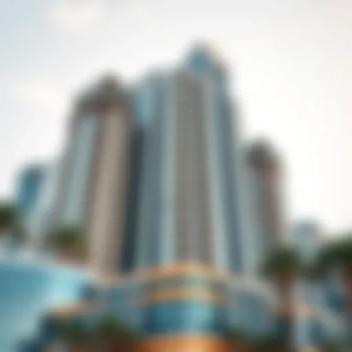 Stunning view of Marina Heights Tower showcasing its unique architectural features