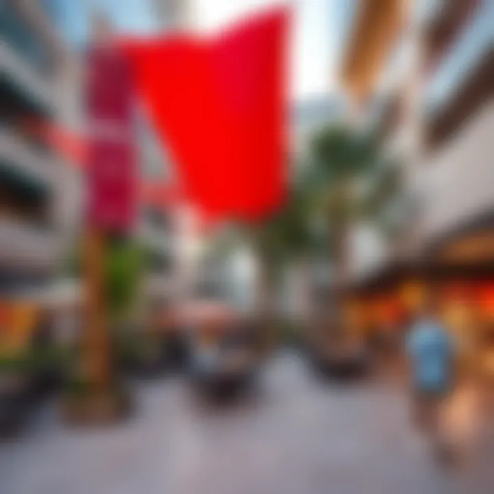 Outdoor Area at Maryah Plaza Lively outdoor area with restaurants and shops in Maryah Plaza.