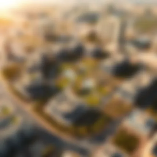 Aerial view of the Masaar Project showcasing green spaces