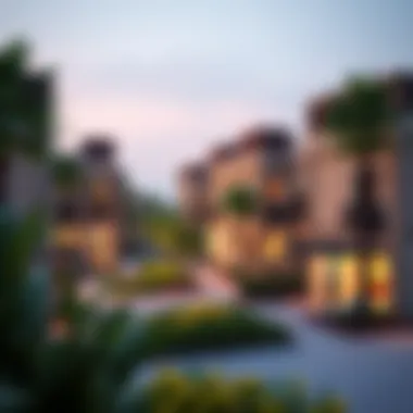 Community amenities in the Masaar Project Rendering of the community amenities within the Masaar Project