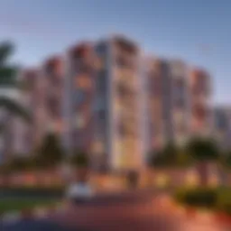 Modern apartment building in Mirdif