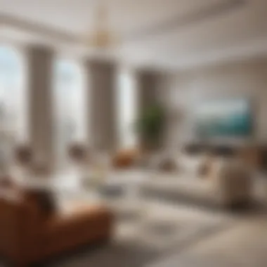 Stylish Living Space in Dubai Elegant living room in a Dubai apartment