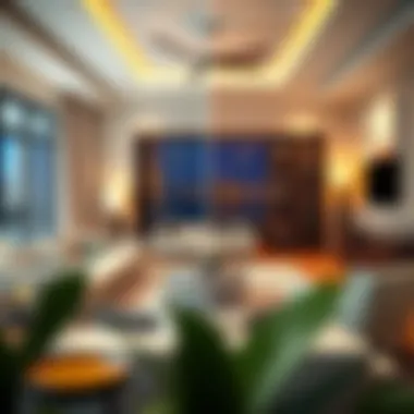 Before and after of a relocated living room