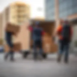 Efficient furniture moving team in action