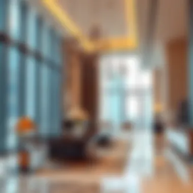Interior design of Nation Towers, highlighting modern aesthetics and luxury
