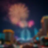 Fireworks Display on UAE National Day Spectacular fireworks illuminating the night sky during UAE National Day celebrations