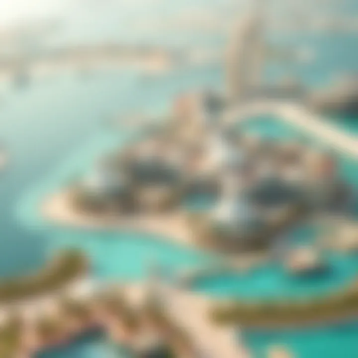 Palm Jumeirah: A Marvel of Luxury and Leisure Aerial view of Palm Jumeirah and luxury resorts