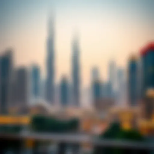 A stunning skyline view of Dubai showcasing iconic skyscrapers