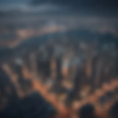 Aerial View of Dubai's Skyline Aerial view of Dubai's skyline with modern architecture
