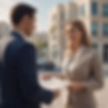 Real Estate Agent Discussing Property Details Close-up of a real estate agent discussing property details with a client