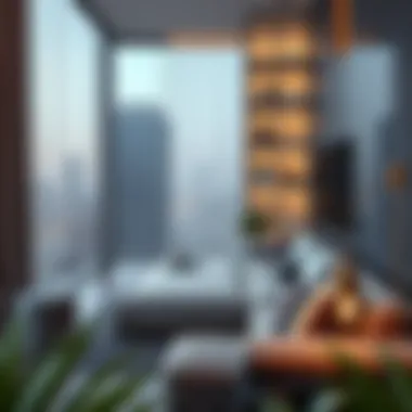 Luxury Living in Dubai Close-up of a modern apartment for sale showcasing luxury features