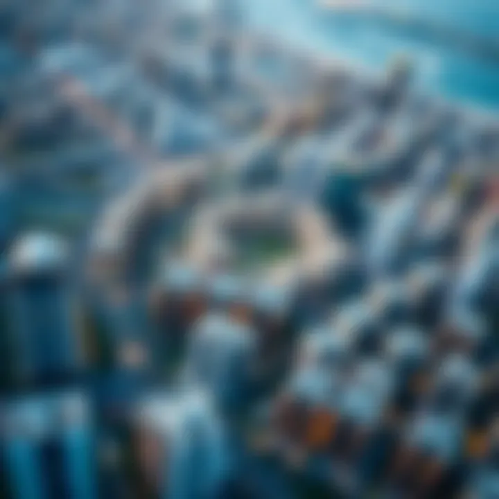 Dynamic Real Estate Landscape Aerial view of a vibrant real estate market in Dubai