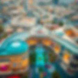 Aerial view of the New Grand City Mall in Al Quoz