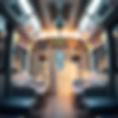 Interior of a Dubai Metro Train Interior of a Dubai Metro train illustrating modern amenities and comfort.