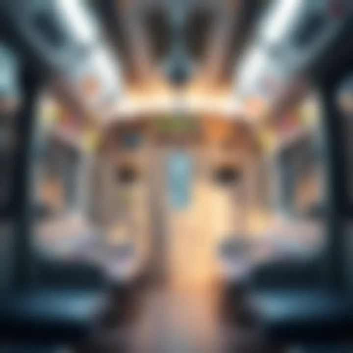 Interior of a Dubai Metro Train Interior of a Dubai Metro train illustrating modern amenities and comfort.