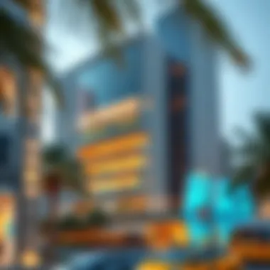 Architectural Design of One Tower Exterior view of One Tower in Tecom showcasing its unique architectural design