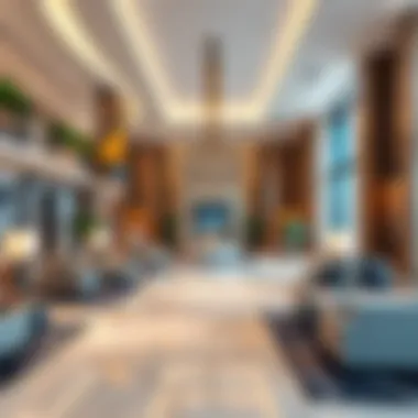 Luxurious Interior Lobby of One Tower Interior lobby of One Tower highlighting modern amenities and stylish decor