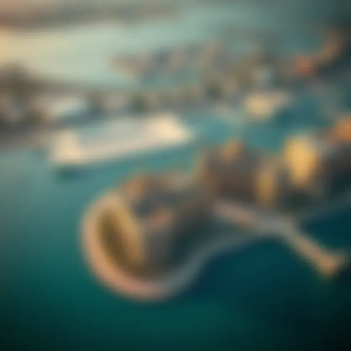 Aerial View of Palm View Jumeirah Aerial view of Palm View Jumeirah showcasing its luxurious architecture