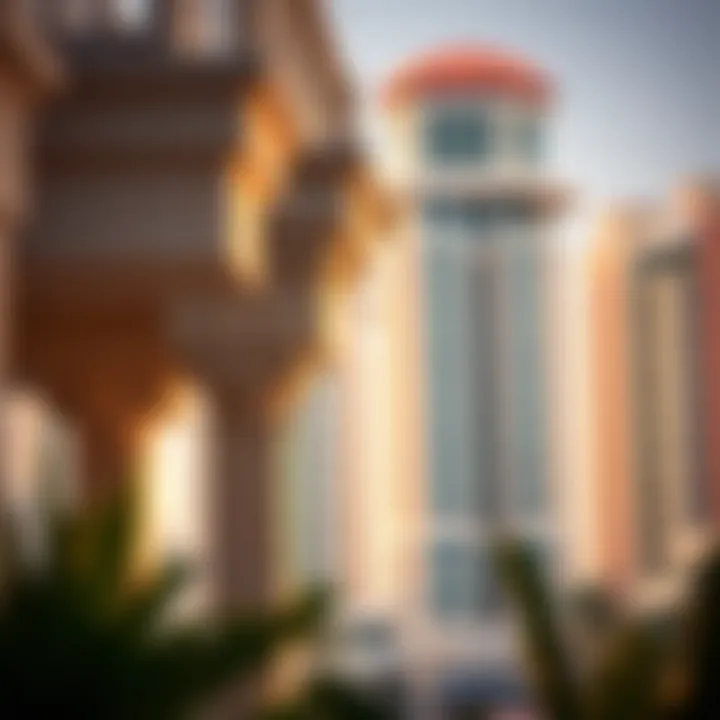 Architectural Details of Palm View Jumeirah Close-up of architectural details in Palm View Jumeirah