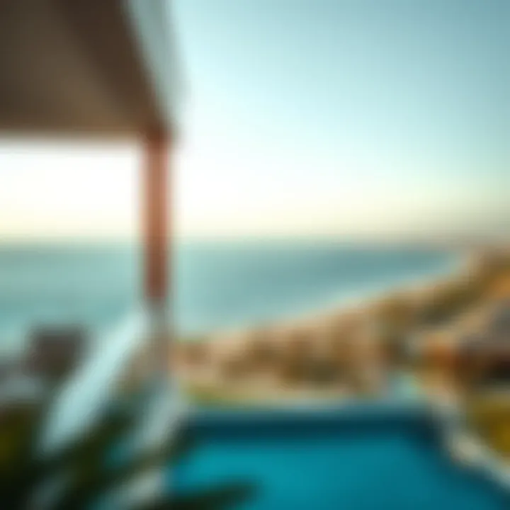 Breathtaking Coastline Views from Beachfront Living Panoramic view of Dubai's coastline from a villa