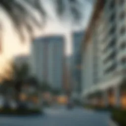 Stunning architecture of park residences in Dubai