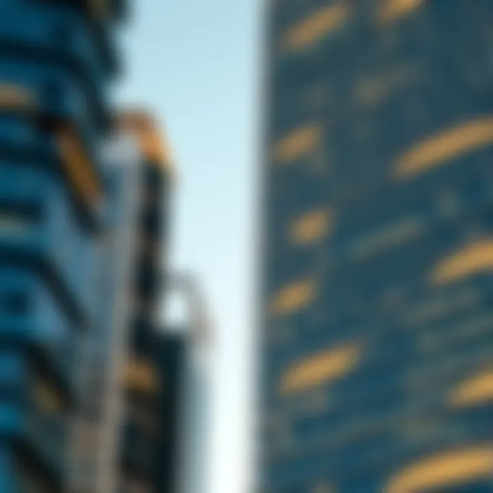 Architectural Details of Polaris Tower Close-up of architectural details on Polaris Tower