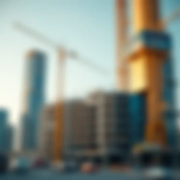 Modern Construction Techniques of Polaris Tower Construction site of Polaris Tower showcasing modern techniques