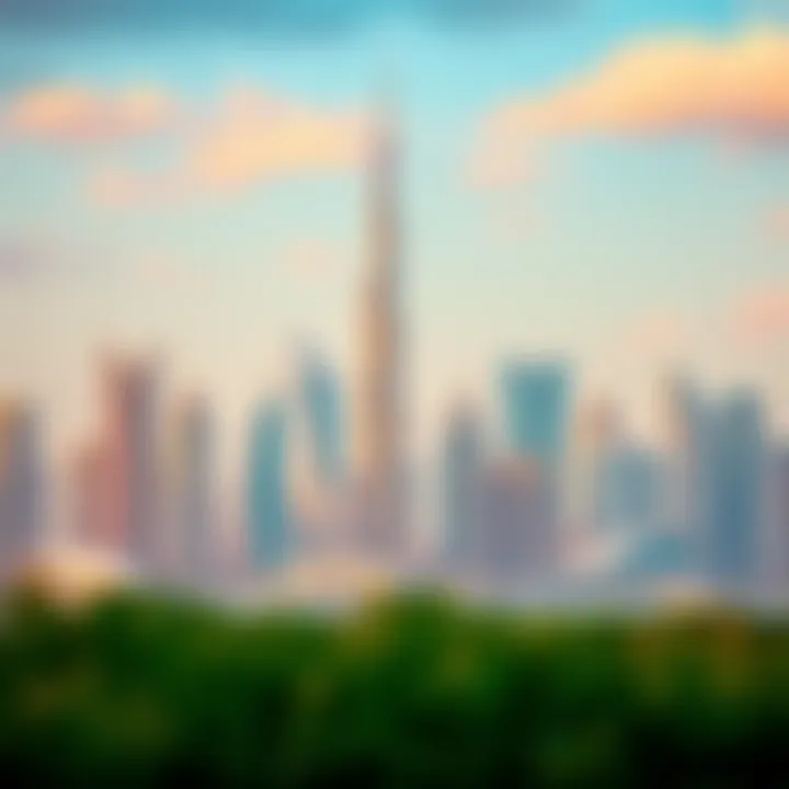 Dubai's Evolving Skyline Stunning skyline of Dubai showcasing real estate developments