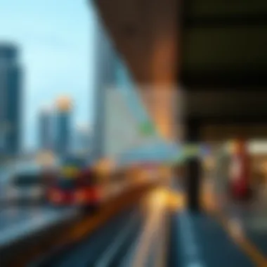 Map of Metro Routes In Relation to Palm Jumeirah Map highlighting metro routes near Palm Jumeirah