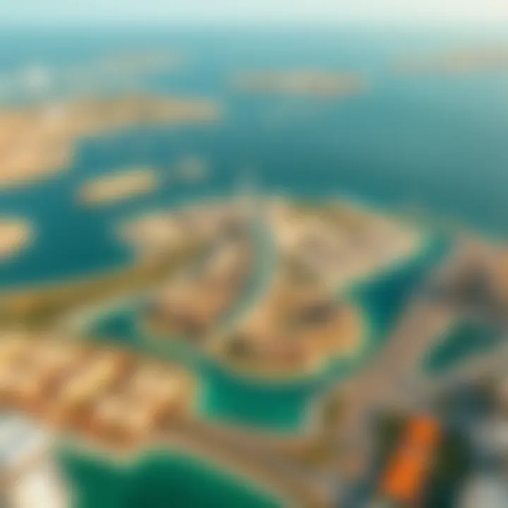 Palm Jumeirah: A Glimpse from Above Aerial view of Palm Jumeirah highlighting its location