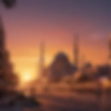 Sunset Signifying Ramadan's Arrival in the UAE A beautiful sunset marking the beginning of Ramadan in the UAE