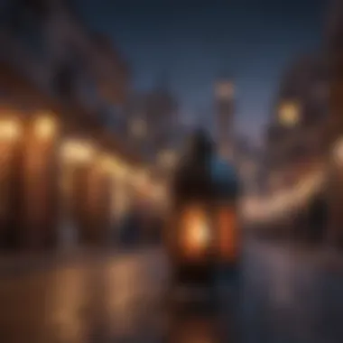 Traditional lanterns illuminating the streets during Ramadan nights