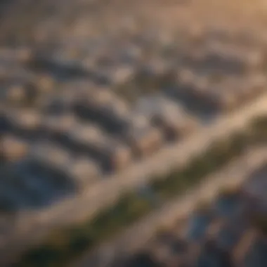 Aerial View of Rashidiya Aerial view of Rashidiya showcasing residential and commercial developments