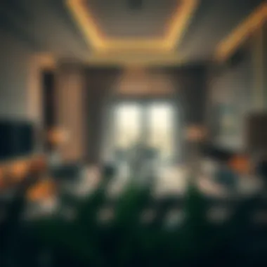 Spacious living area in a rental villa