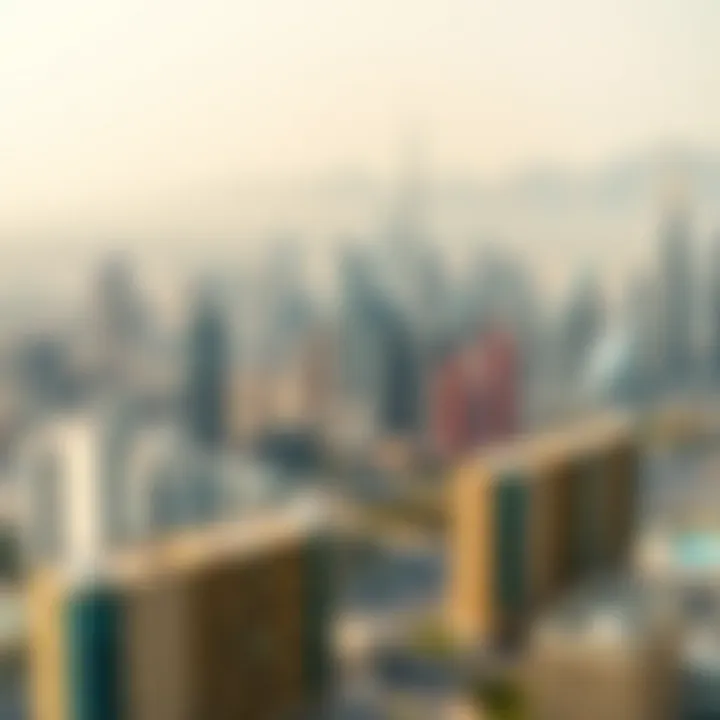 Luxurious Dubai Skyline Aerial view of Dubai's skyline showcasing luxury properties