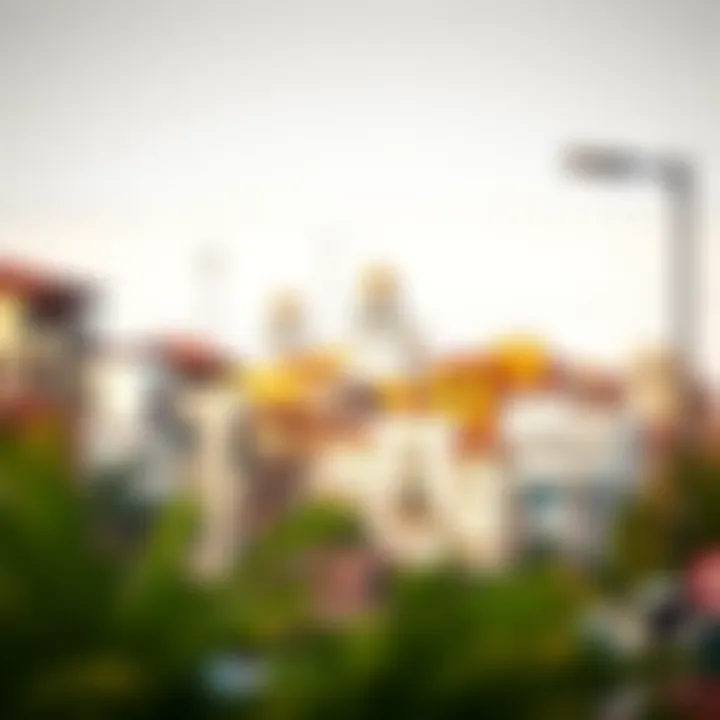 Diverse Dubai Neighborhoods Vibrant neighborhood in Dubai highlighting diverse architecture