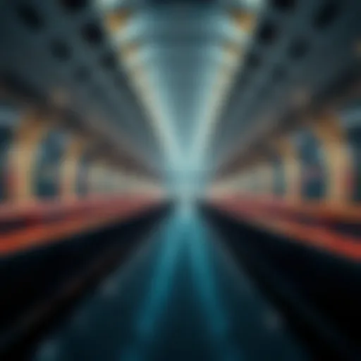 Architectural marvel of a Red Line Metro station in Dubai