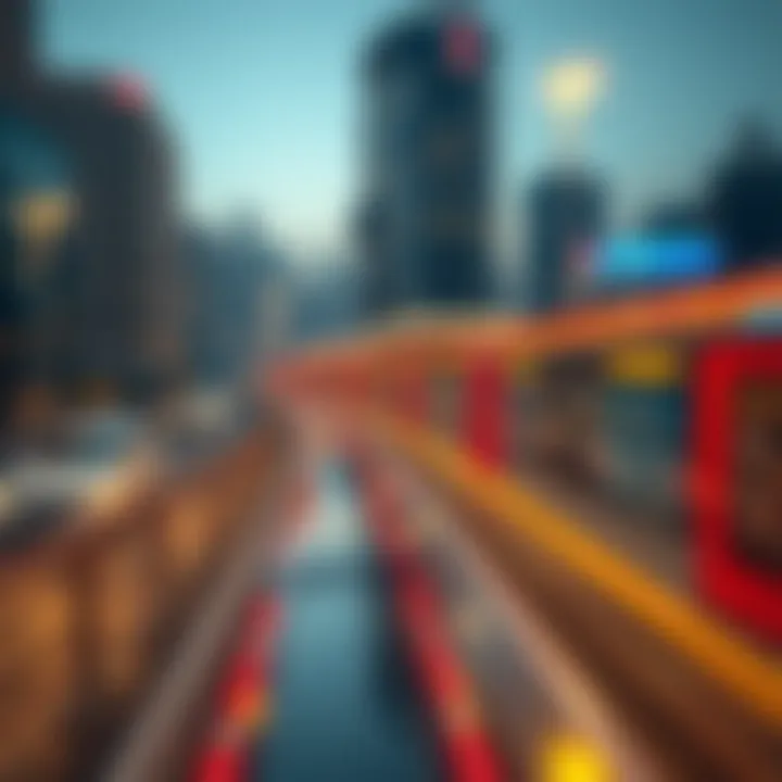 Connectivity of Red Line Metro Stations in Dubai Map indicating connectivity of the Red Line with various neighborhoods