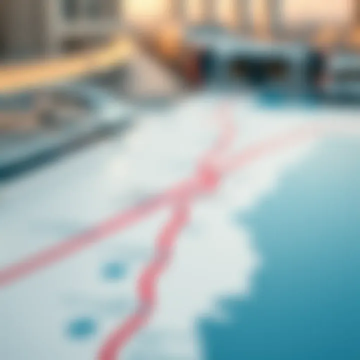 Route Map of the Dubai Metro Red Line A map illustrating the route of the Red Line and its key stations