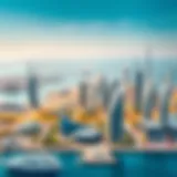 Aerial view of Reem Island showcasing modern architecture