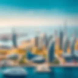 Aerial view of Reem Island showcasing modern architecture