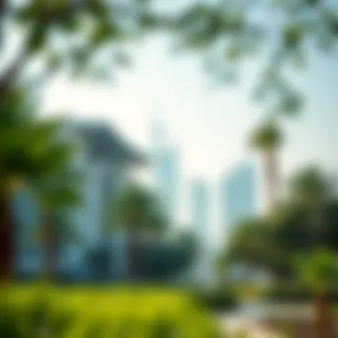 Green spaces and parks on Reem Island promoting a healthy lifestyle