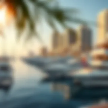 Vibrant marina scene on Reem Island with luxury yachts