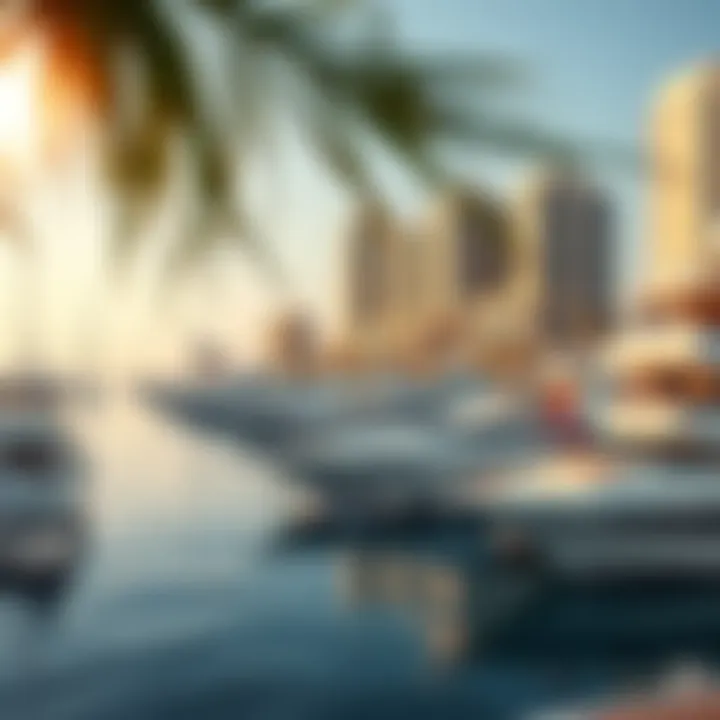 Vibrant marina scene on Reem Island with luxury yachts