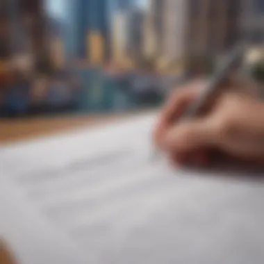 Understanding Leasing Terms Key leasing terms displayed on a document with a pen