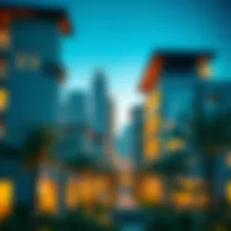 Scenic view of Arjan's modern architecture