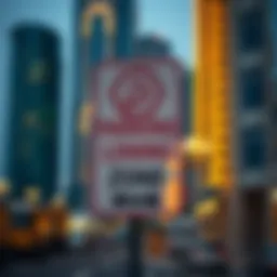 RTA parking zone sign in Dubai